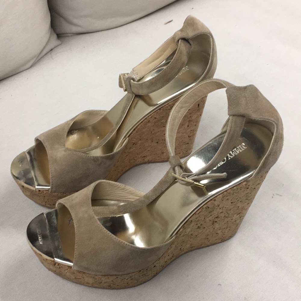Jimmy Choo Cork Wedge Heels